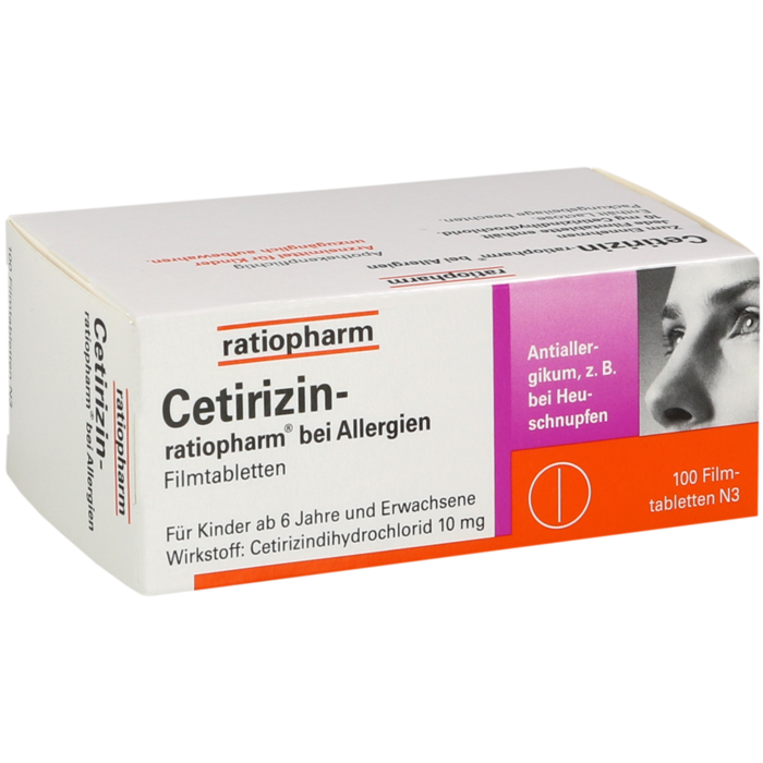 CETIRIZIN-ratiopharm bei Allergien 10 mg Filmtabl.