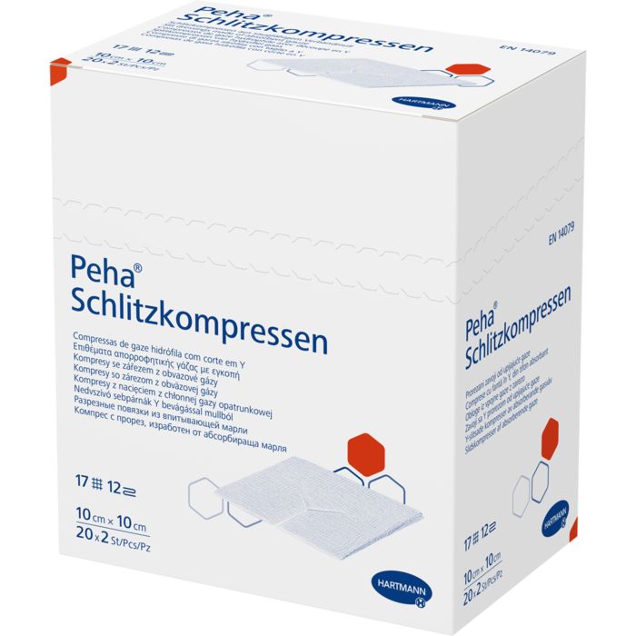 PEHA SCHLITZKOMPRESSEN 10x10 cm steril