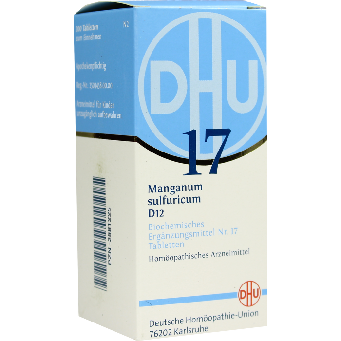 BIOCHEMIE DHU 17 Manganum sulfuricum D 12 Tabl.