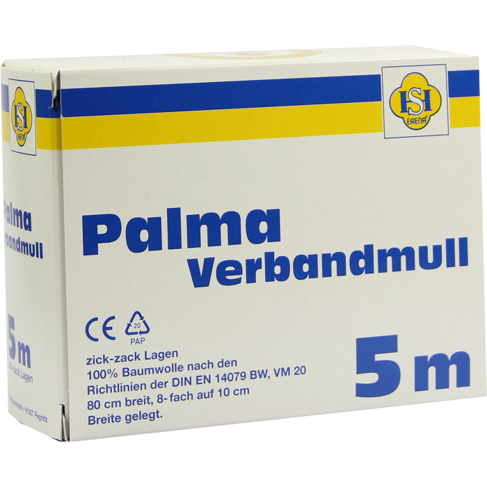 PALMA Verbandmull 80 cm 5 m zickzack Lagen