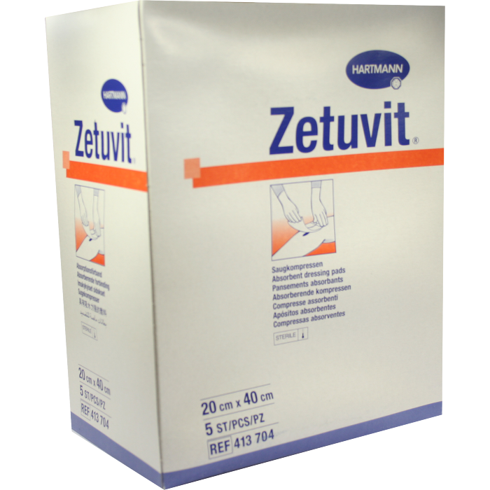 ZETUVIT Saugkompressen steril 20x40 cm