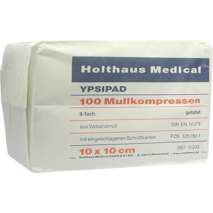 MULLKOMPRESSEN YPSIPAD 10x10 cm unsteril 8fach