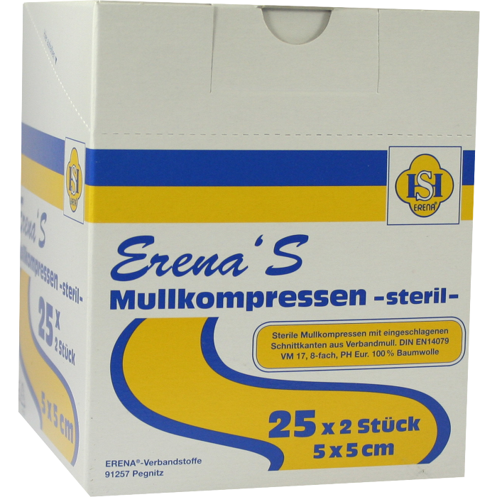 ERENA Mullkompr.5x5 cm steril 8fach