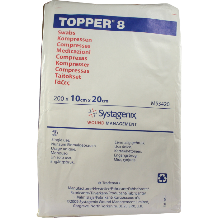 TOPPER 8 Kompr.10x20 cm unsteril