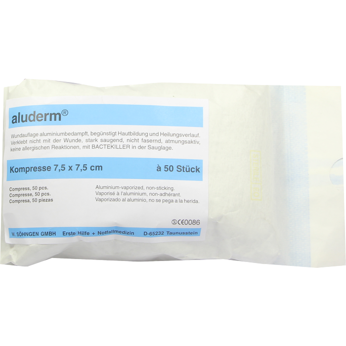 ALUDERM Kompressen 7,5x7,5 cm