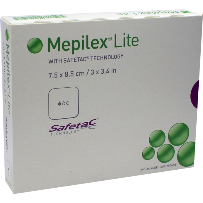 MEPILEX Lite Schaumverband 7,5x8,5 cm steril