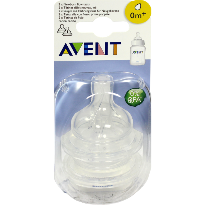 AVENT Sauger Airflex 1-Loch f.Neugeb.2x