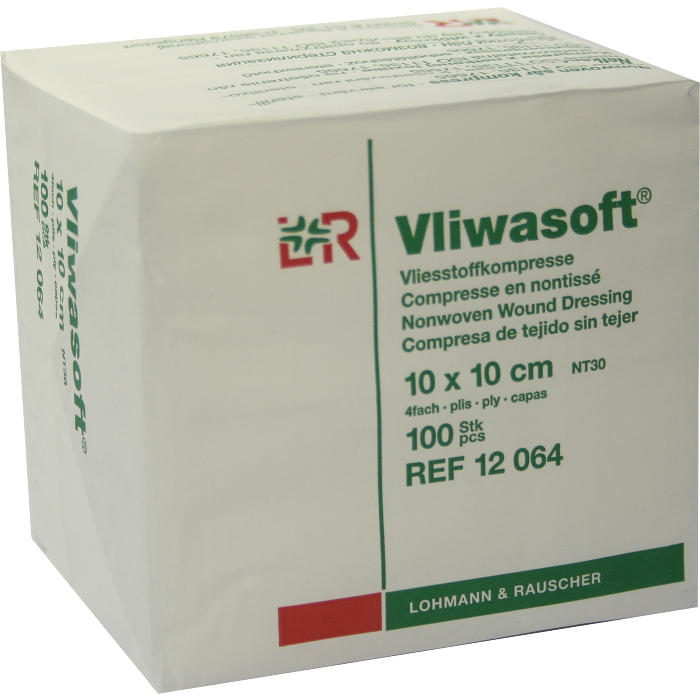 VLIWASOFT Vlieskompressen unsteril 10x10 cm 4l.