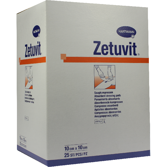 ZETUVIT Saugkompressen steril 10x10 cm