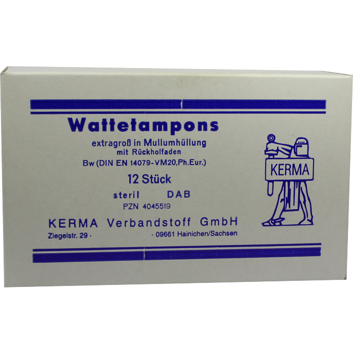 WATTETAMPONS steril extragroß m.Mullumhüllung