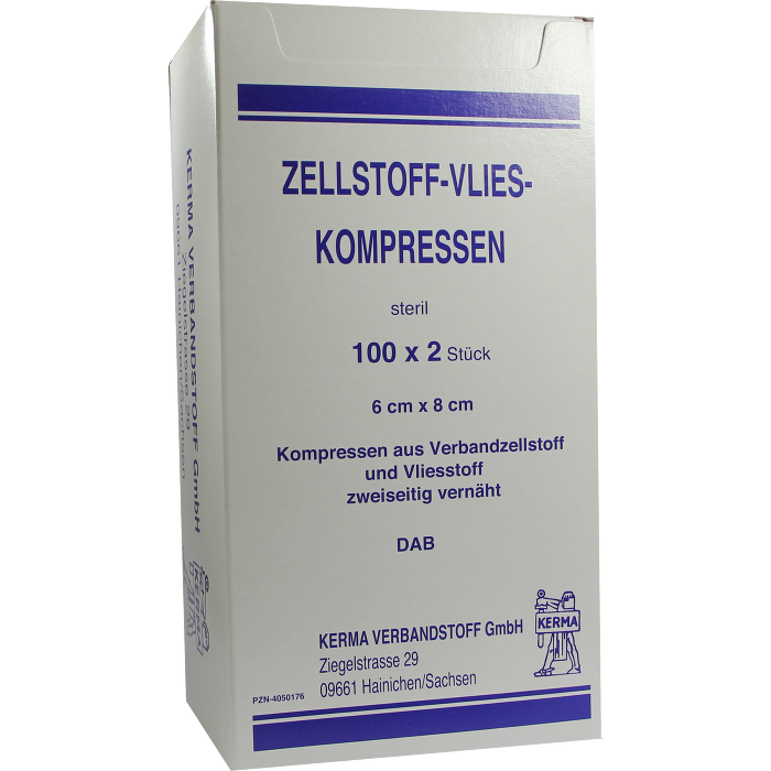 ZELLSTOFF VLIES Kompressen steril 6x8 cm