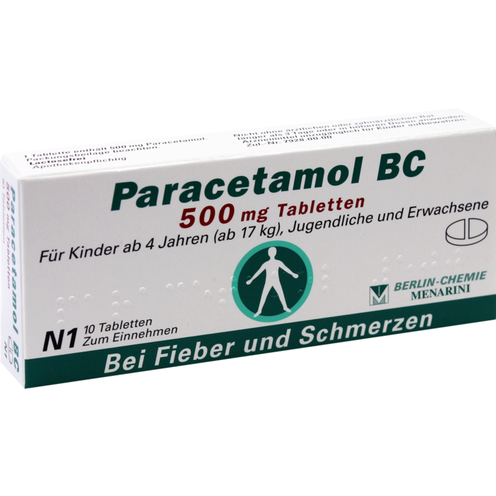 PARACETAMOL BC 500 mg Tabletten