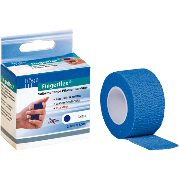 FINGERFLEX 2,5 cmx4,5 m blau latexfrei