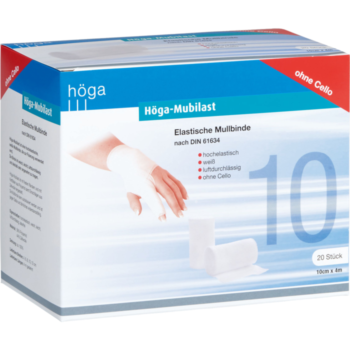 HÖGA-MUBILAST Fixierbinde 10 cmx4 m o.Cellophan