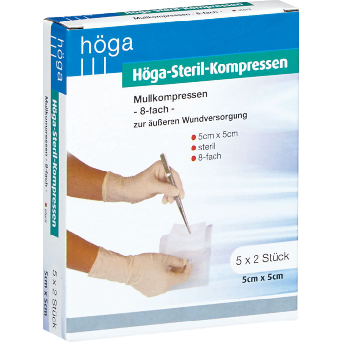 HÖGA-KOMPRESSEN 5x5 cm steril 8fach