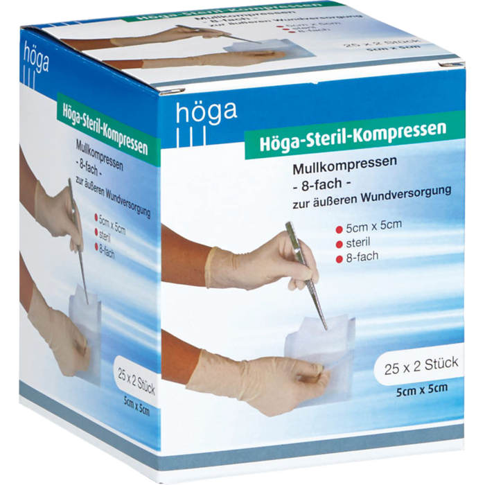 HÖGA-KOMPRESSEN 5x5 cm steril 8fach