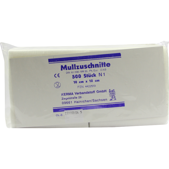 MULLZUSCHNITTE BW unsteril 10x10 cm