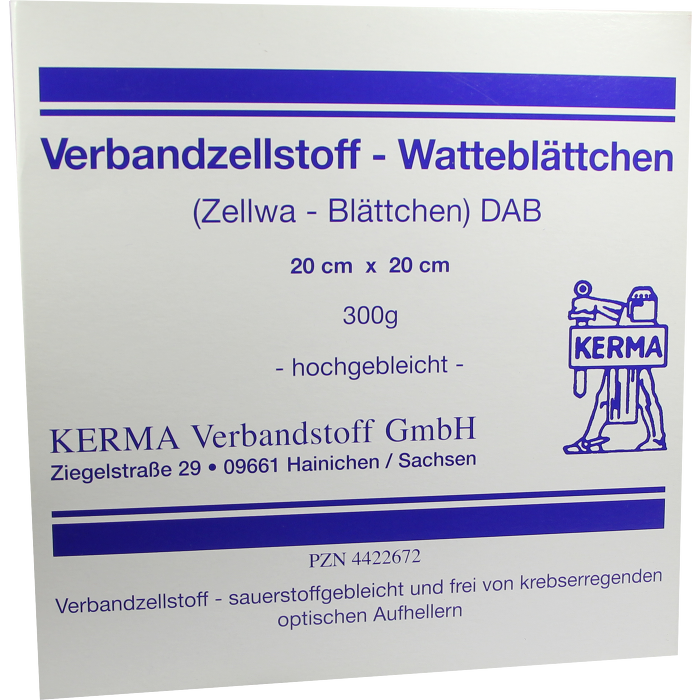 VERBANDZELLSTOFF WATTEBLÄTTCHEN hochgebl.20x20 cm