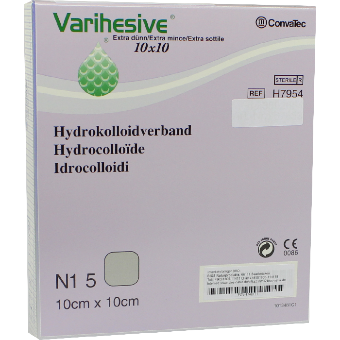 VARIHESIVE extra dünn 10x10 cm HKV hydroaktiv