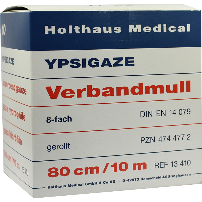 VERBANDMULL YPSIGAZE 10 cmx10 m gerollt 8fach