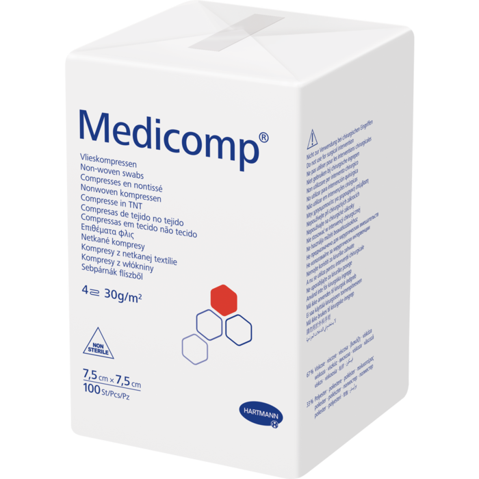 MEDICOMP Vlieskomp.unsteril 7,5x7,5 cm 4fach