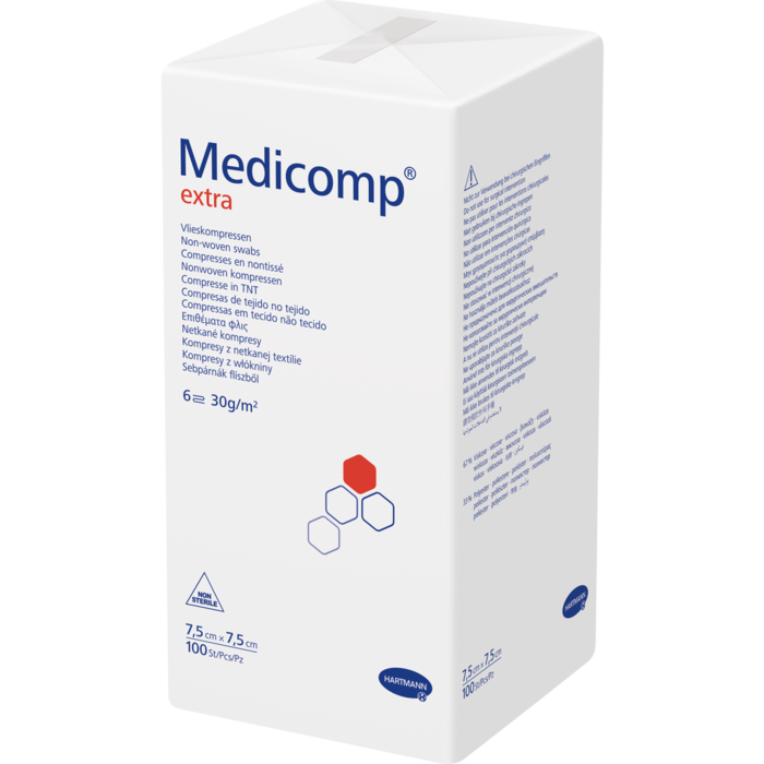 MEDICOMP extra Vlieskomp.unsteril 7,5x7,5 cm 6fach