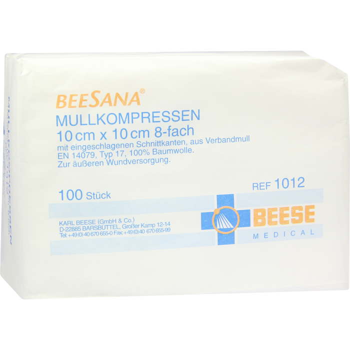 MULLKOMPRESSEN 10x10 cm unsteril 8fach