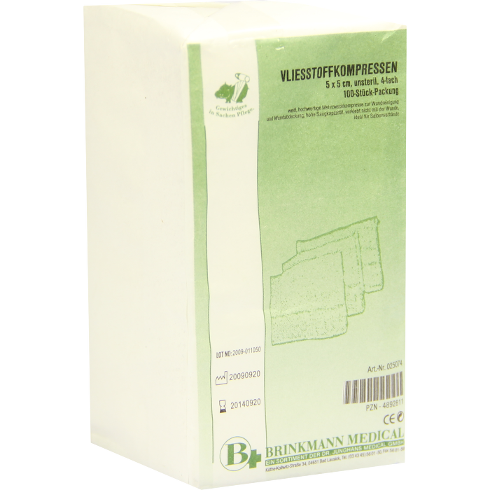 VLIESSTOFF-KOMPRESSEN unsteril 5x5 cm 4fach
