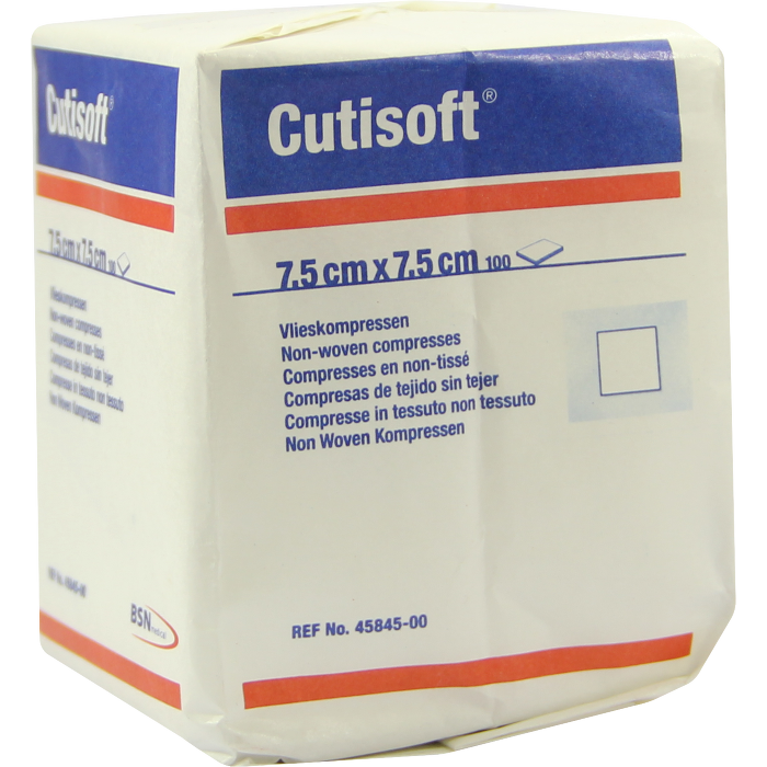 CUTISOFT Vlieskompressen unsteril 7,5x7,5 cm