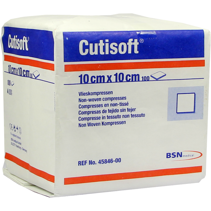 CUTISOFT Vlieskompressen unsteril 10x10 cm