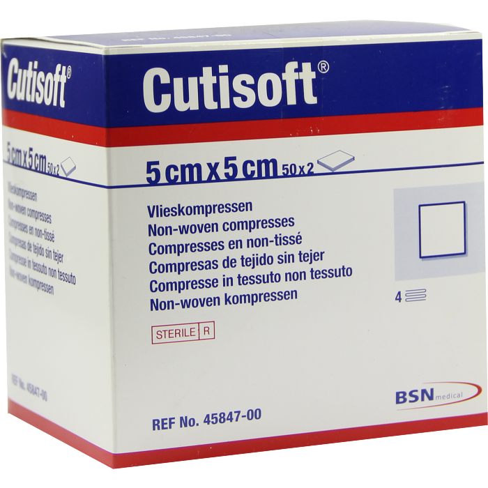 CUTISOFT Vlieskompressen steril 5x5 cm