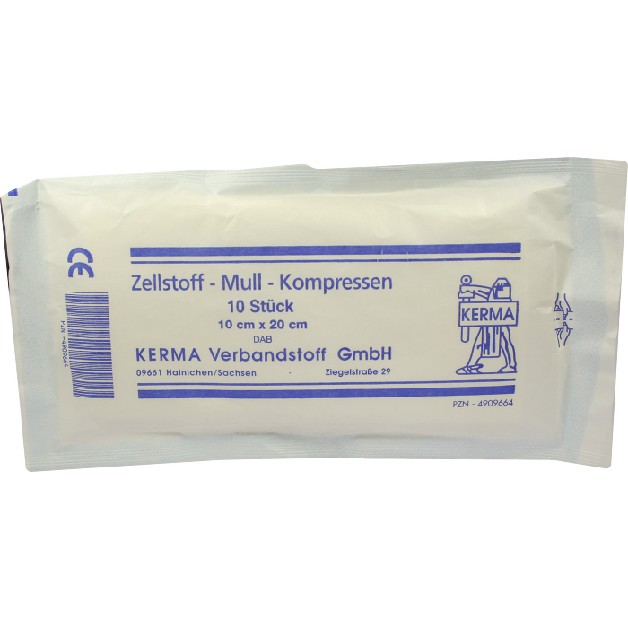ZELLSTOFF MULLKOMPRESSEN 10x20 cm unsteril
