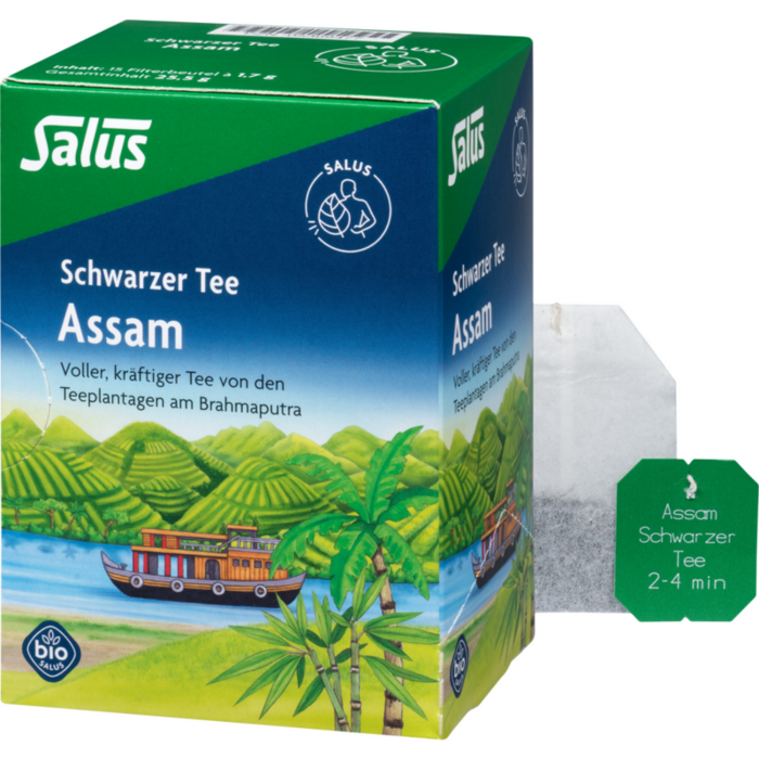 ASSAM schwarzer Tee Bio Salus Filterbeutel