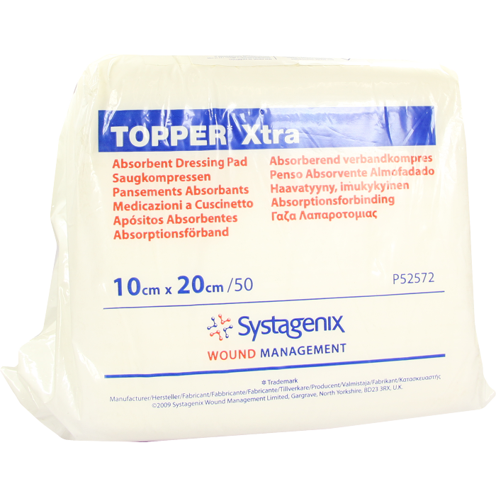 TOPPER Xtra absorpt.starke Saugkom.unster.10x20 cm