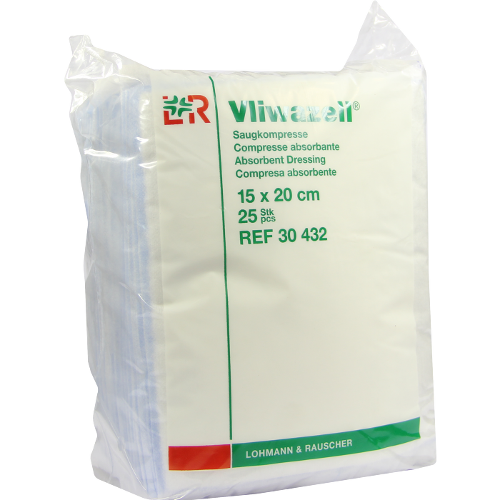 VLIWAZELL Saugkompressen unsteril 15x20 cm