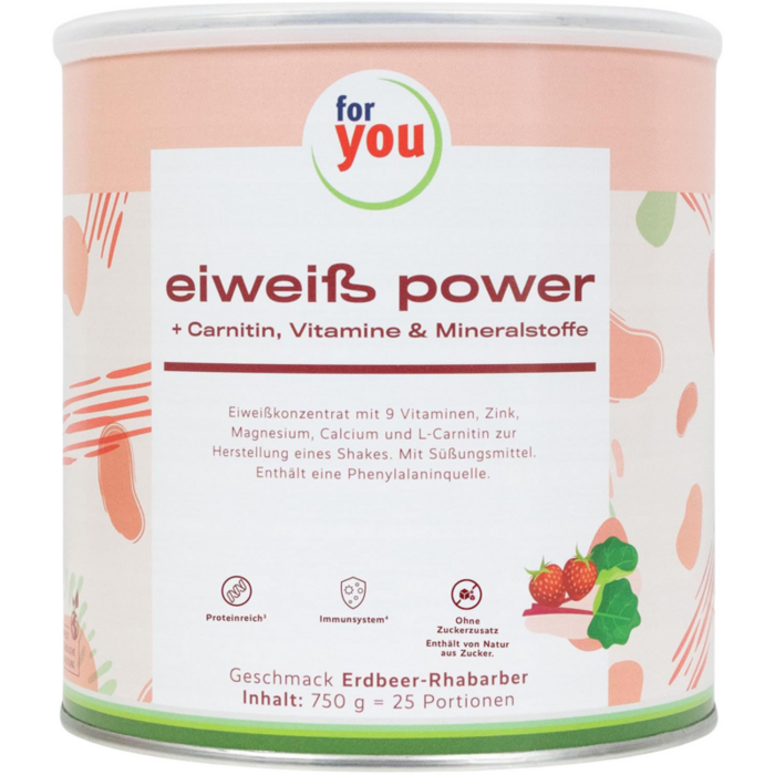 FOR YOU eiweiß power Erdbeere Pulver