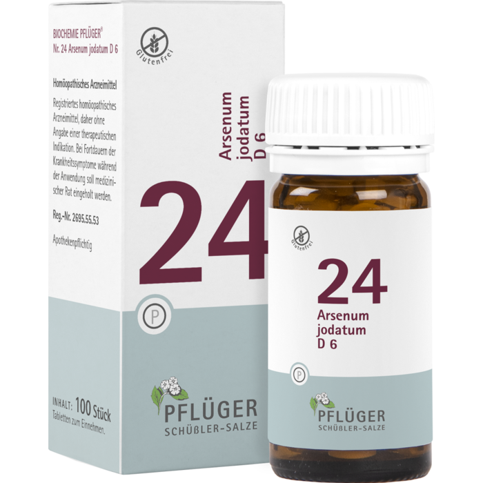 BIOCHEMIE Pflüger 24 Arsenum jodatum D 6 Tabletten