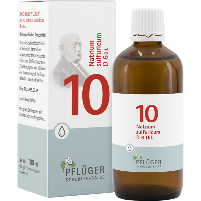 BIOCHEMIE Pflüger 10 Natrium sulfuricum D 6 Tropf.