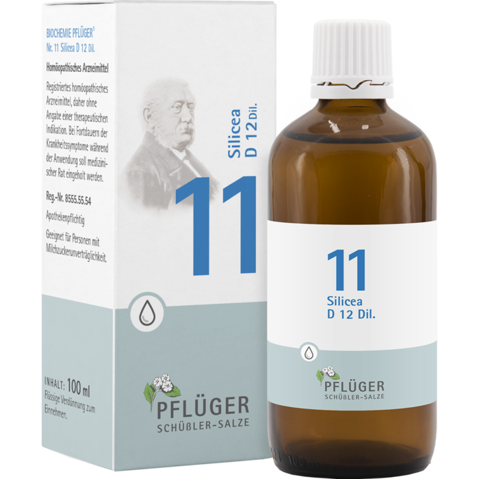 BIOCHEMIE Pflüger 11 Silicea D 12 Tropfen