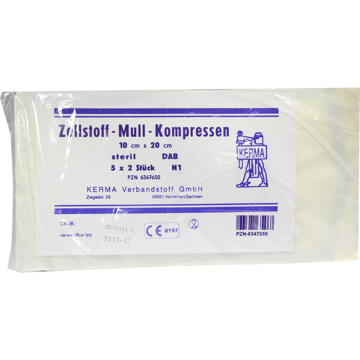 ZELLSTOFF MULLKOMPRESSEN 10x20 cm steril
