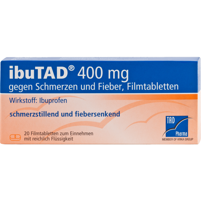 IBUTAD 400 mg gegen Schmerzen und Fieber Filmtabl.