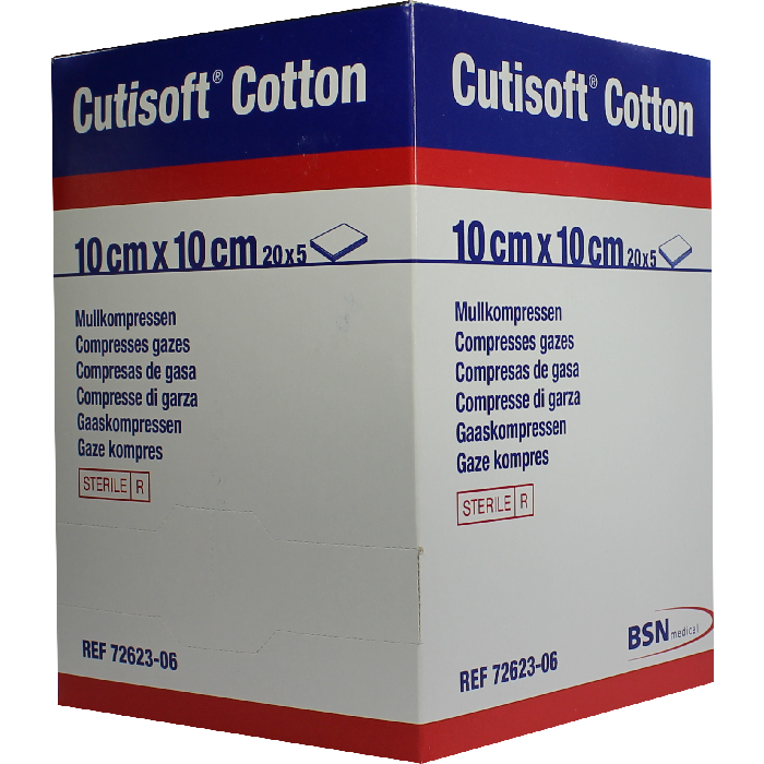 CUTISOFT Cotton Kompr.10x10 cm 12fach