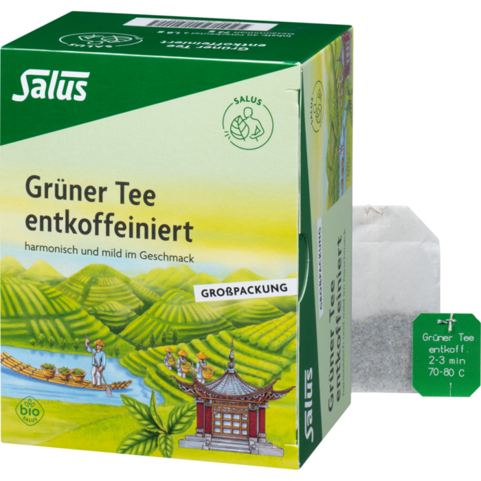 GRÜNER TEE entkoffeiniert Bio Salus Filterbeutel