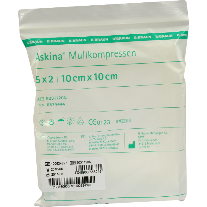 ASKINA Mullkompressen 10x10 cm steril
