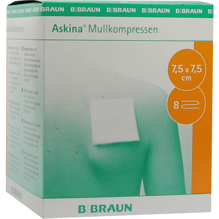 ASKINA Mullkompressen 7,5x7,5 cm steril