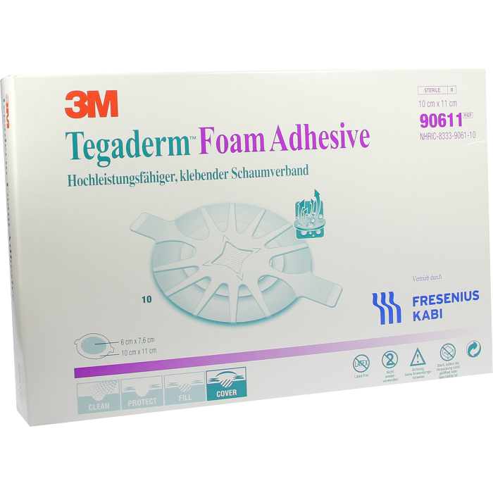 TEGADERM Foam Adhesive FK 10x11 cm oval 90611