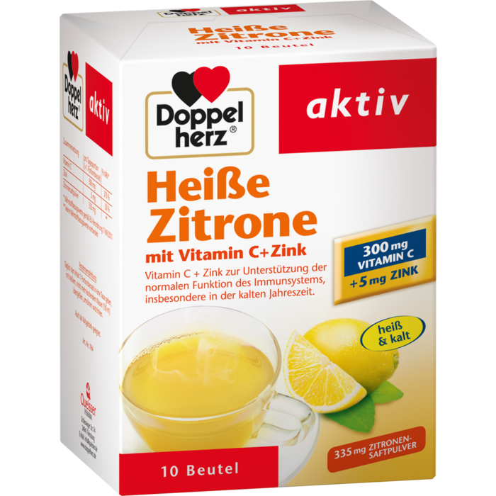 DOPPELHERZ heiße Zitrone Vitamin C+Zink Granulat