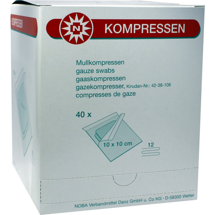 MULLKOMPRESSEN 10x10 cm steril 12fach