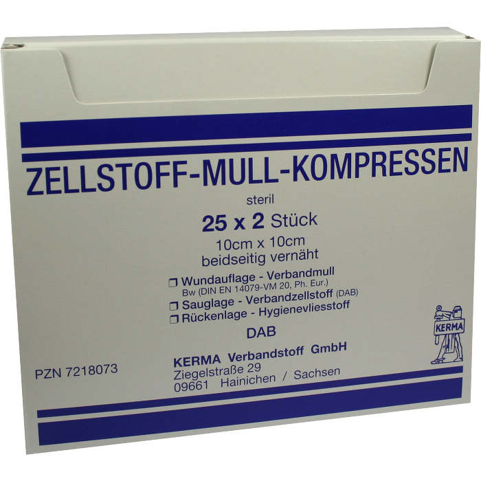 ZELLSTOFF MULLKOMPRESSEN 10x10 cm steril