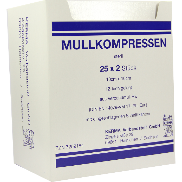 MULLKOMPRESSEN 10x10 cm steril 12fach BW